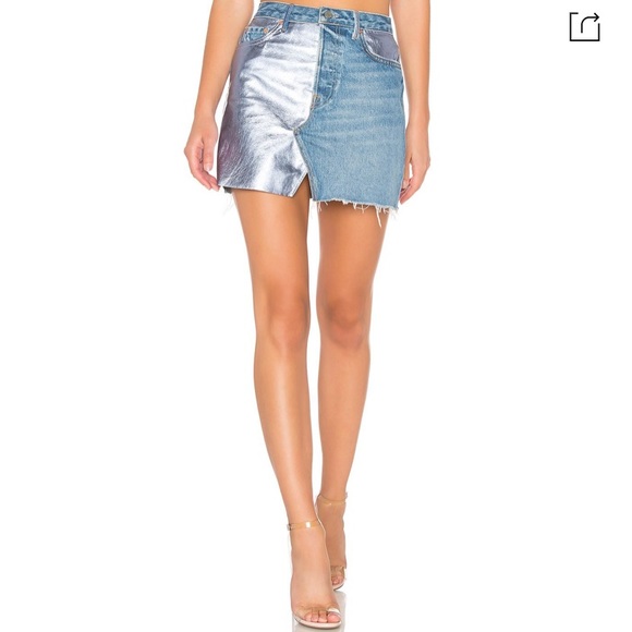 NWT GRLFRND Milla Metallic Leather Panel S… - Picture 11 of 14